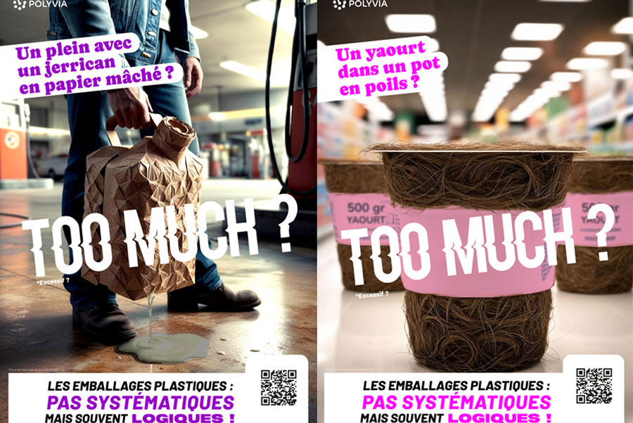 Plastiques : la campagne choc « Too much ? » de Polyvia, entre caricature et ton morbide, secoue les consciences